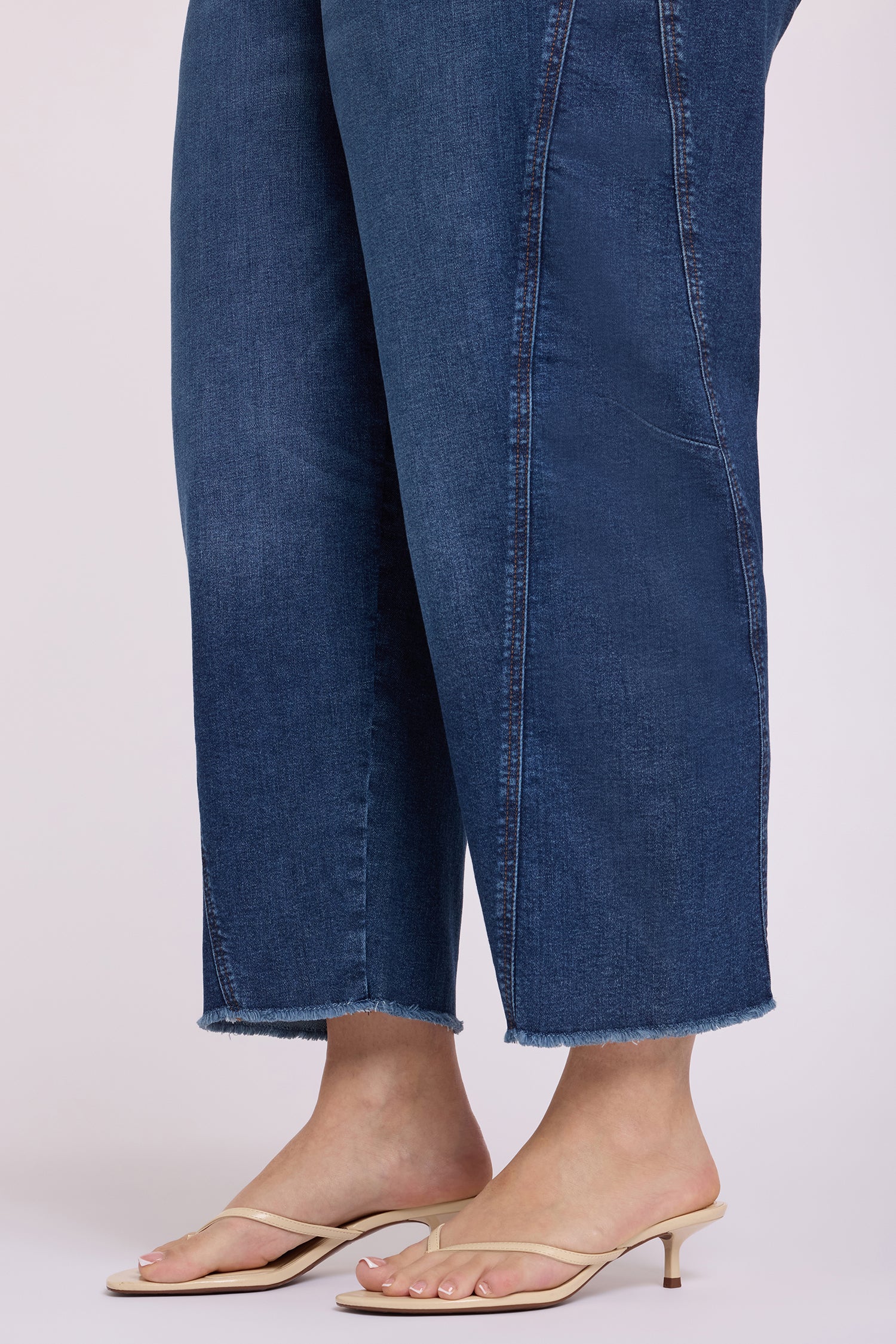 Alyssa Relaxed Crop Jeans In Plus Size With Side Panels And Frayed