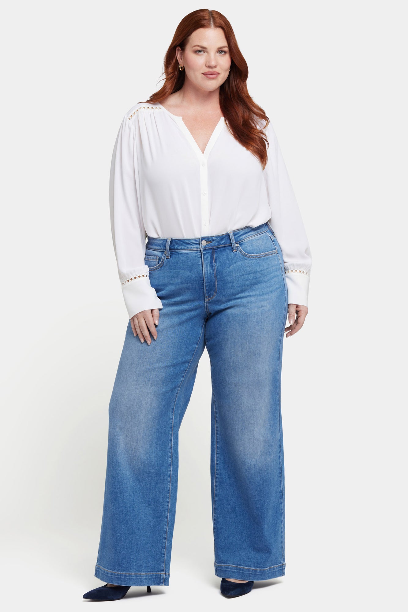 NYDJ Teresa Wide Leg Jeans In Plus Size With 1 1/2