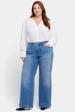 NYDJ Teresa Wide Leg Jeans In Plus Size With 1 1/2" Hems - Water Canyon