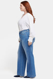 NYDJ Teresa Wide Leg Jeans In Plus Size With 1 1/2" Hems - Water Canyon