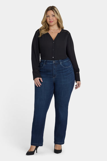 NYDJ Teresa Wide Leg Jeans In Plus Size With Contoured Seams And 31
