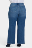 NYDJ Teresa Wide Leg Jeans In Plus Size With Contoured Seams And 31" Inseam - Romantic Indigo