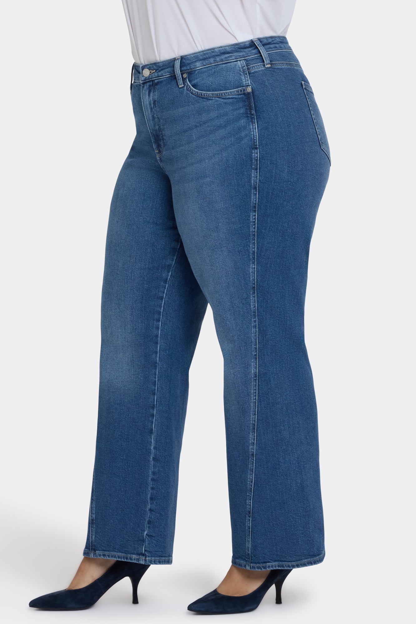 NYDJ Teresa Wide Leg Jeans In Plus Size With Contoured Seams And 31