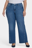 NYDJ Teresa Wide Leg Jeans In Plus Size With Contoured Seams And 31" Inseam - Romantic Indigo