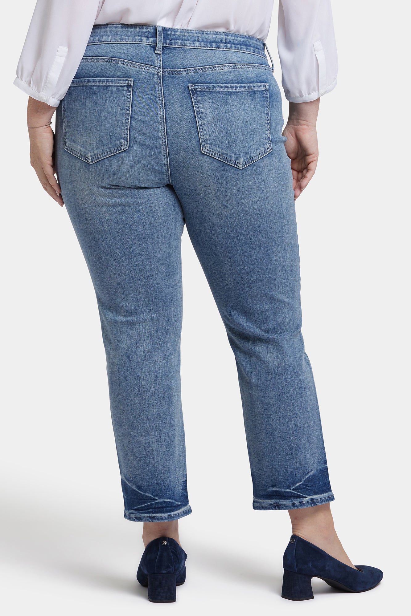 NYDJ Marilyn Straight Ankle Jeans In Plus Size  - Torrent Peak