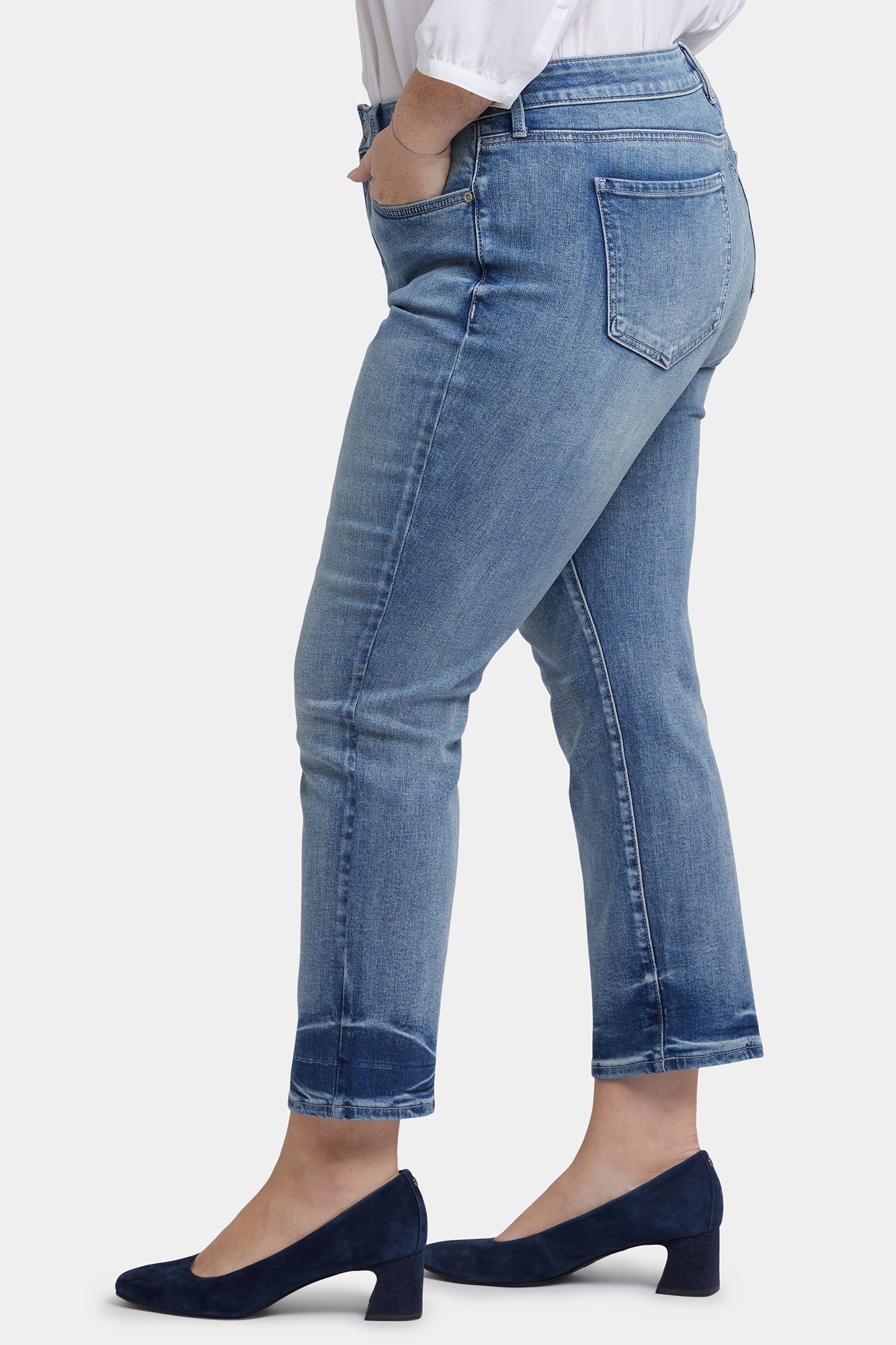 NYDJ Marilyn Straight Ankle Jeans In Plus Size  - Torrent Peak