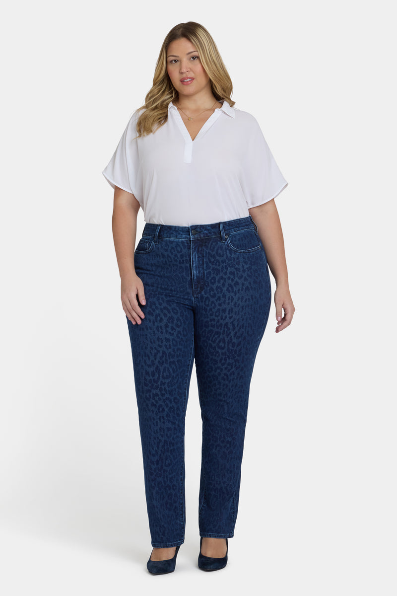 NYDJ Marilyn Straight Jeans In Plus Size With High Rise And 31