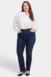 NYDJ Marilyn Straight Jeans In Plus Size With High Rise And 31" Inseam - River Bridge