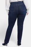 NYDJ Marilyn Straight Jeans In Plus Size With High Rise And 31" Inseam - River Bridge