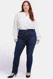 NYDJ Marilyn Straight Jeans In Plus Size With High Rise And 31" Inseam - River Bridge