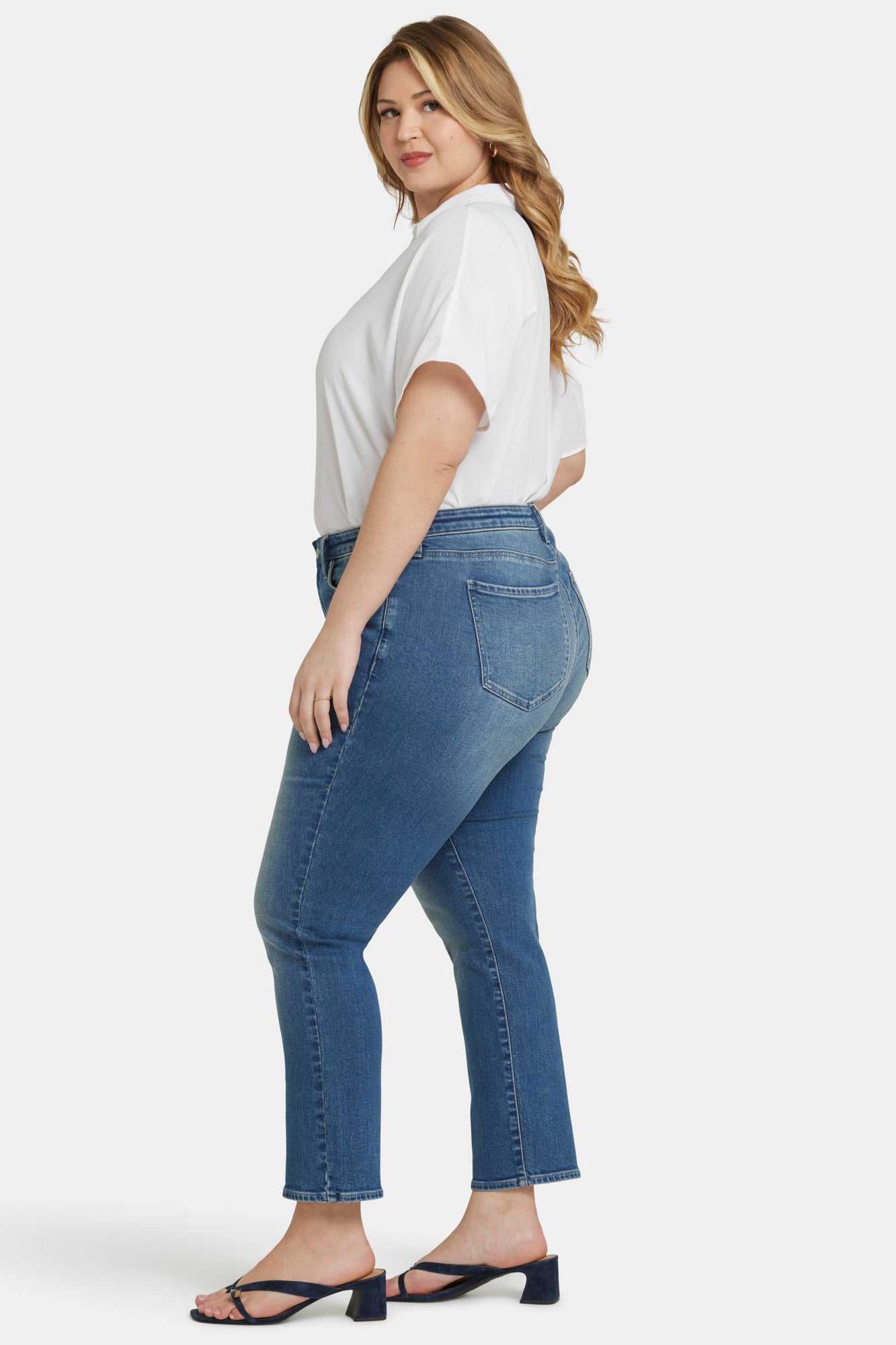 NYDJ Sheri Slim Ankle Jeans In Plus Size  - Clean Horizon