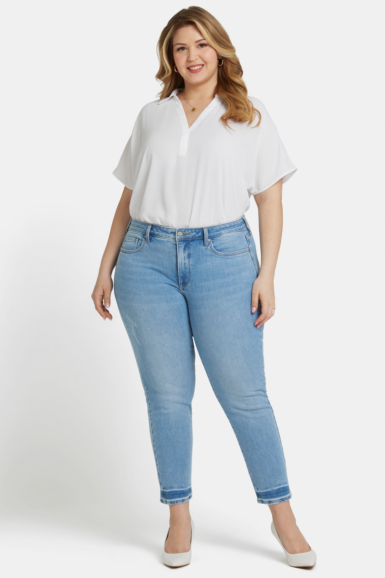 NYDJ Sheri Slim Ankle Jeans In Plus Size  - Riviera Sky