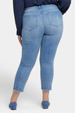 NYDJ Sheri Slim Ankle Jeans In Plus Size With Frayed Hems - Blue Valley