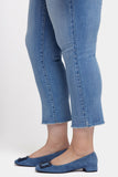 NYDJ Sheri Slim Ankle Jeans In Plus Size With Frayed Hems - Blue Valley