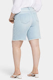 NYDJ Boyfriend Denim Shorts In Plus Size With Frayed Hems - Brightside