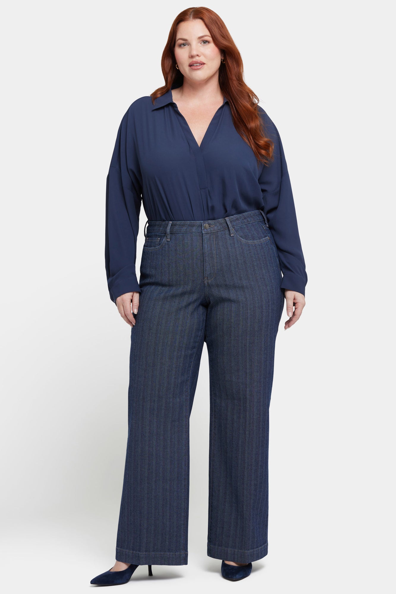 NYDJ Teresa Wide Leg Jeans In Plus Size  With 1 1/2