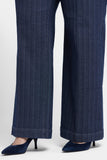 NYDJ Teresa Wide Leg Jeans In Plus Size  With 1 1/2" Hems - Twilight Stripe