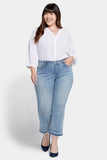 NYDJ Barbara Bootcut Ankle Jeans In Plus Size With Frayed Shadow Hems - State