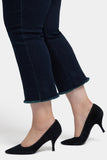 NYDJ Marilyn Straight Ankle Jeans In Plus Size With Frayed Hems - Midnight Falls