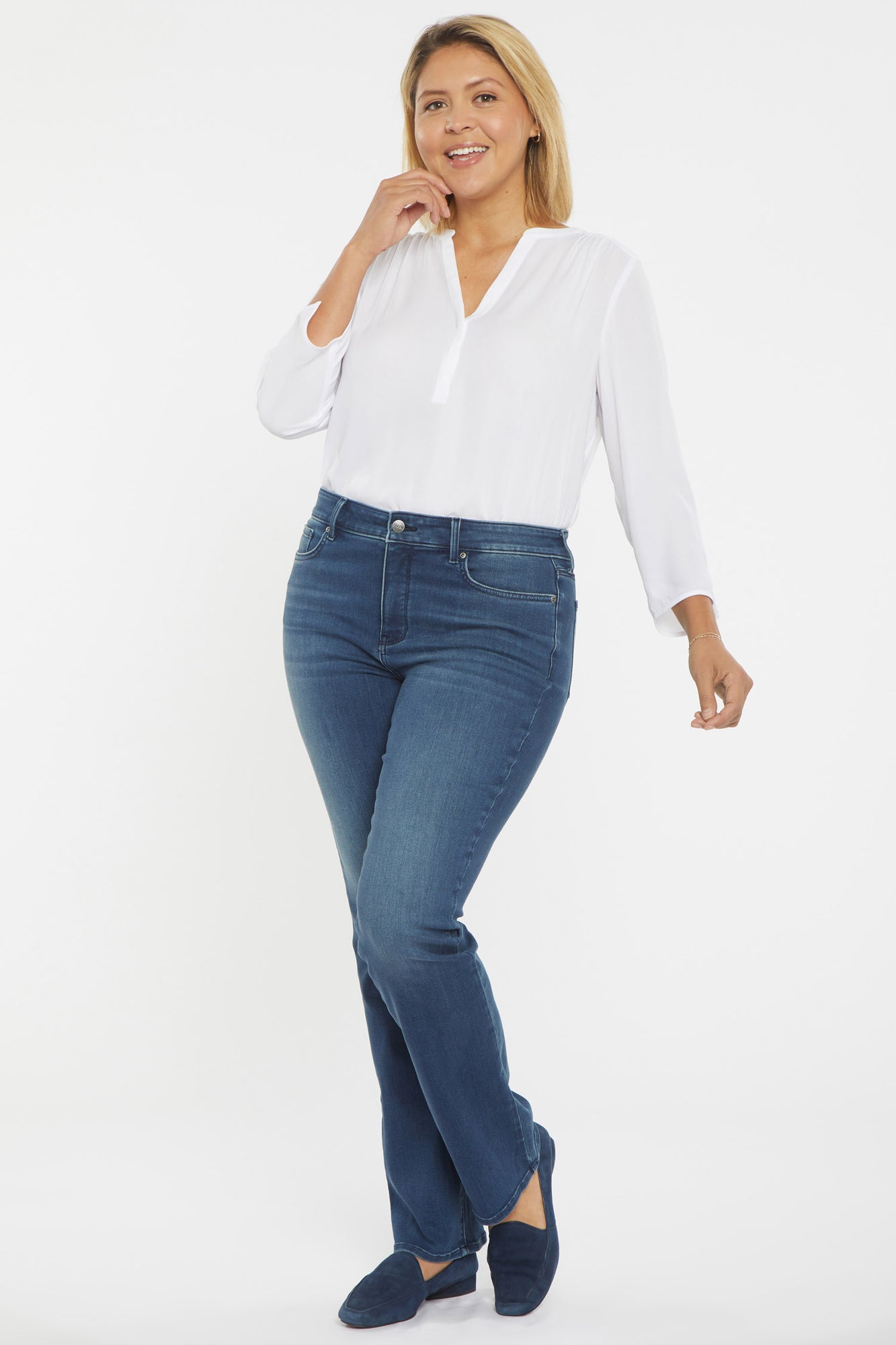 NYDJ Marilyn Straight Jeans In Plus Size  - Saybrook