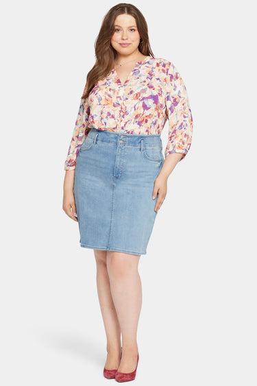 NYDJ High Waist Skirt In Plus Size  - Crystalline