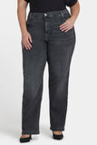 NYDJ Brooke Loose Straight Jeans In Plus Size With Super High Rise - Vintage Noir