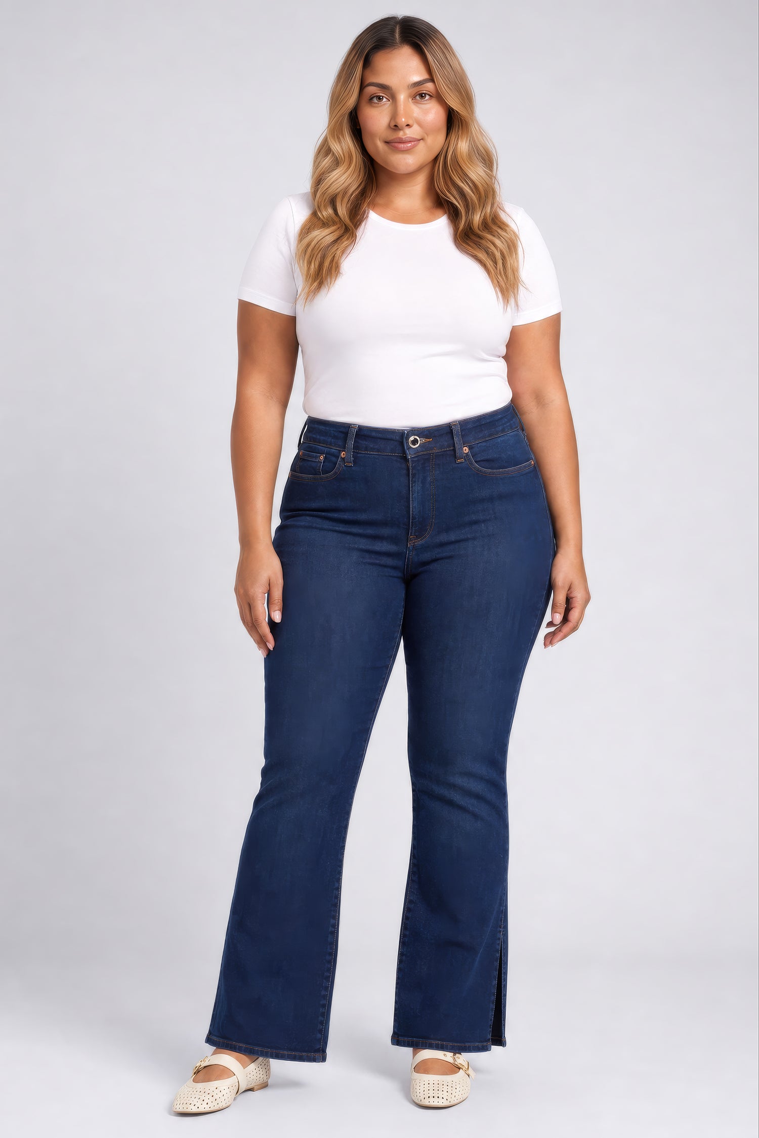 NYDJ Brooklyn Bootcut Jeans In Plus Size In Re-New™ Denim With High Rise - Halcyon