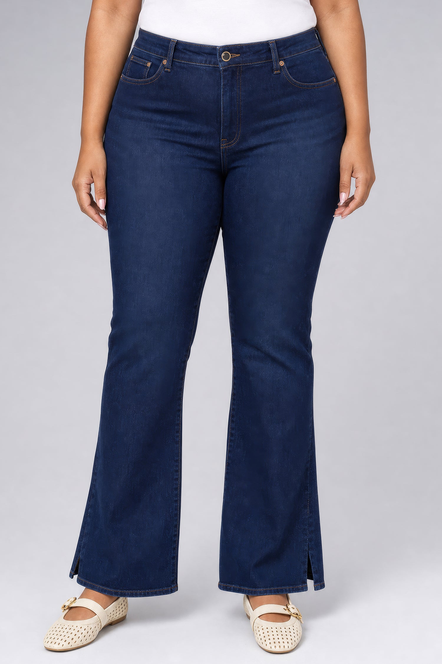 NYDJ Brooklyn Bootcut Jeans In Plus Size In Re-New™ Denim With High Rise - Halcyon