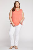 NYDJ Sleeveless Perfect Tee In Plus Size  - Deep Sea Coral