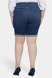 NYDJ Briella 11 Inch Denim Shorts In Plus Size With Roll Cuffs - Gold Coast