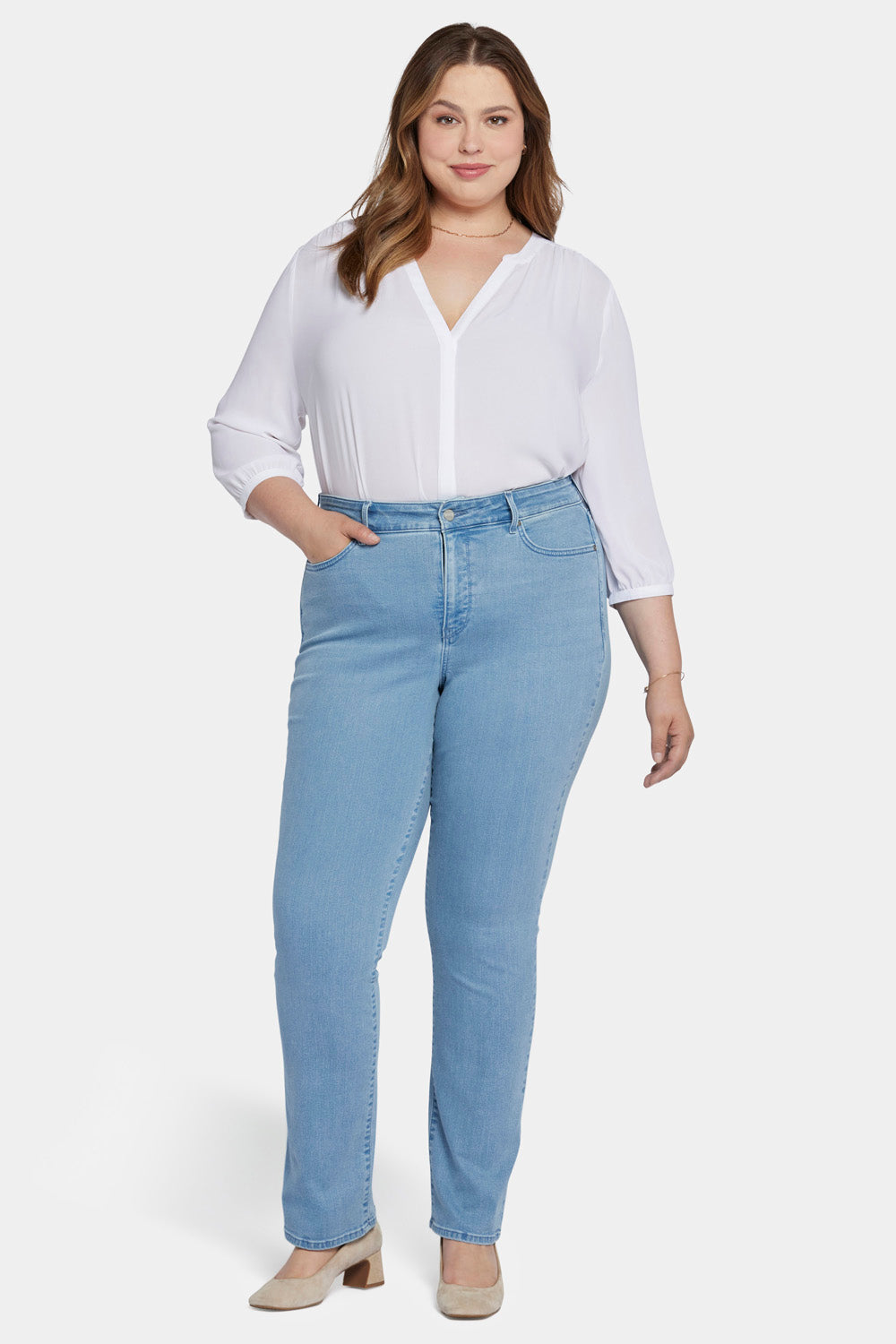 Marilyn Straight Jeans In Plus Size With High Rise And 31