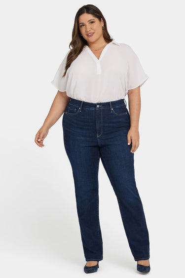NYDJ Marilyn Straight Jeans In Plus Size With High Rise And 31
