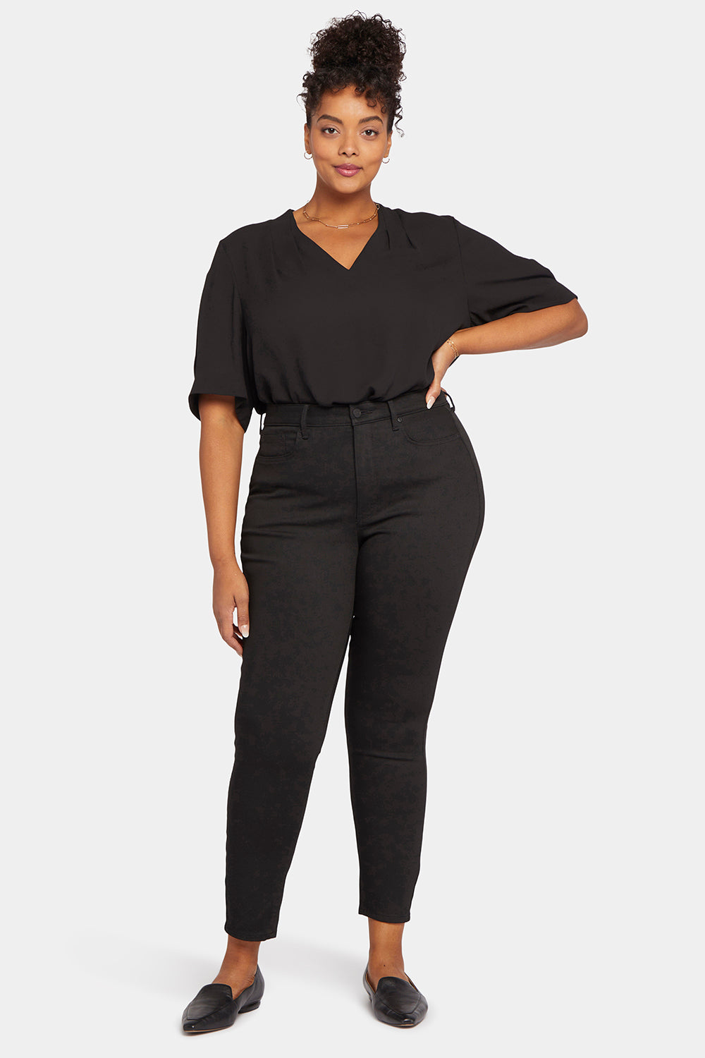 NYDJ Ami Skinny Jeans In Plus Size In BlackLast™ Denim With High Rise - Black Rinse