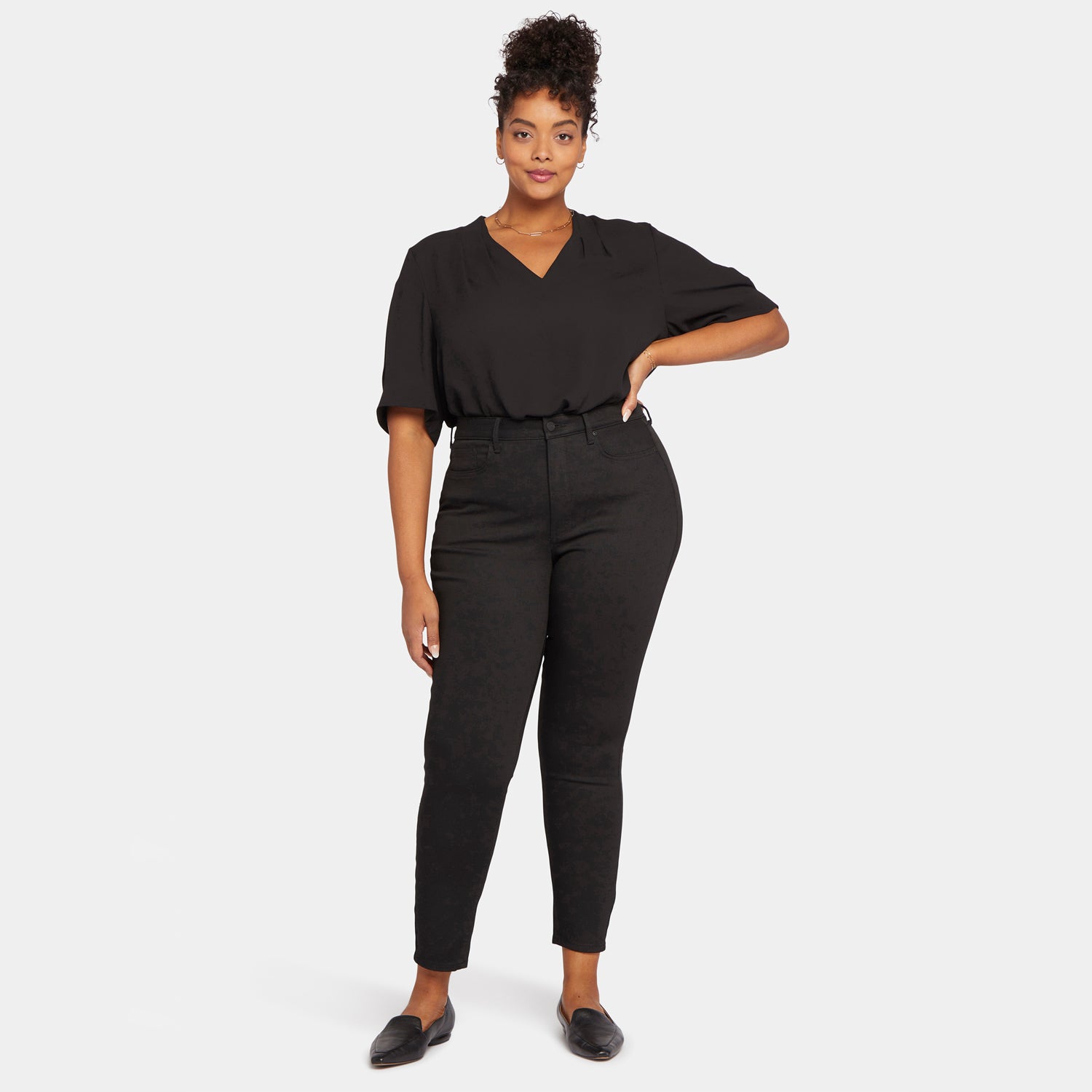 NYDJ Ami Skinny Jeans In Plus Size In BlackLast™ Denim With High Rise - Black Rinse