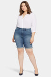 NYDJ Briella 11 Inch Denim Shorts In Plus Size With Roll Cuffs - Landslide