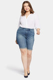 NYDJ Briella 11 Inch Denim Shorts In Plus Size With Roll Cuffs - Landslide