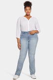 NYDJ Marilyn Straight Jeans In Plus Size  - Thistle Falls