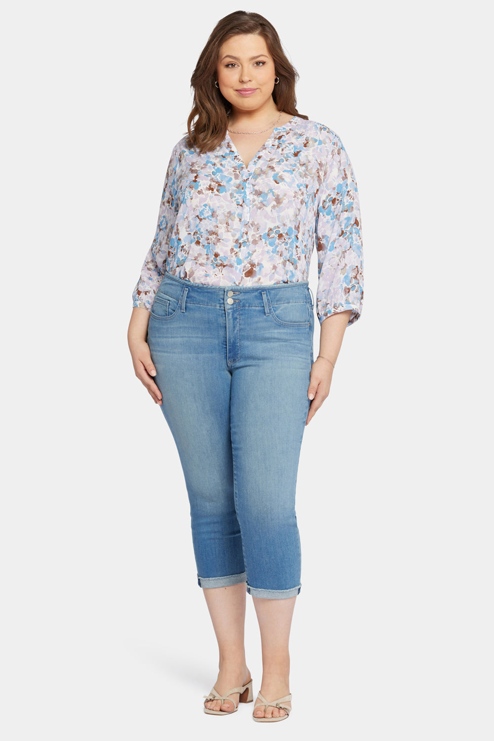 NYDJ Chloe Capri Jeans In Plus Size With Cuffs - Mesmerize