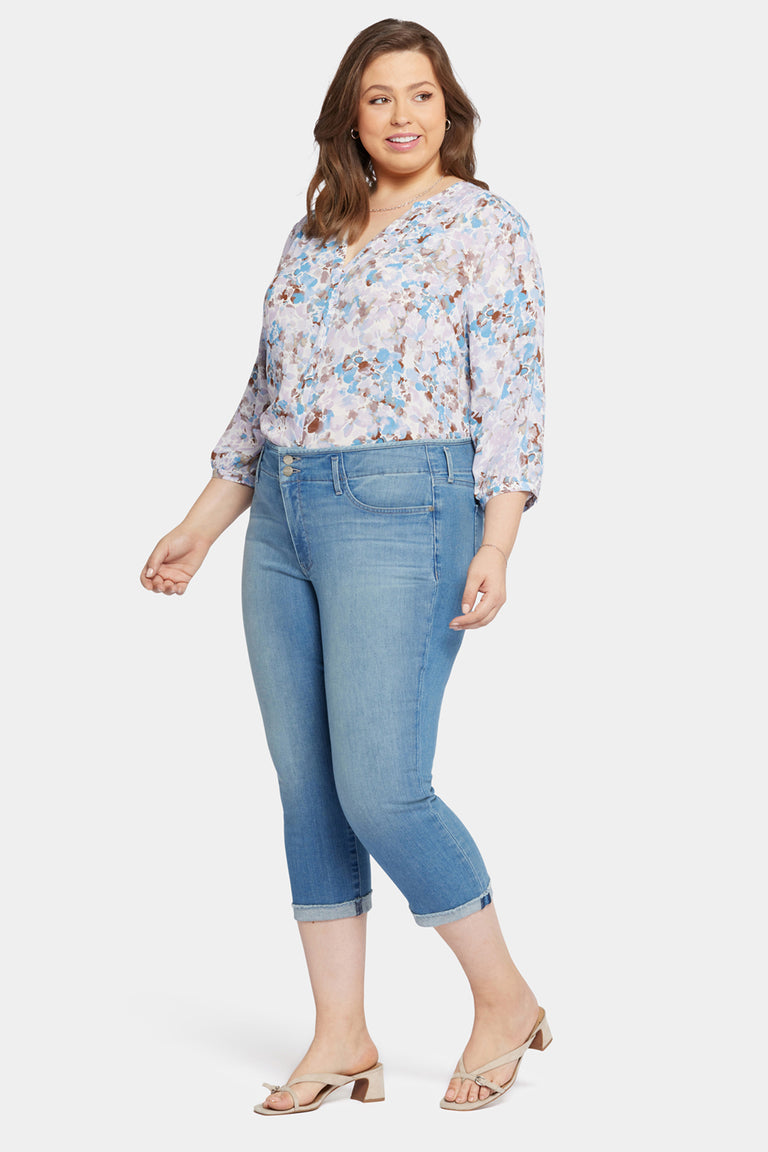 NYDJ Chloe Capri Jeans In Plus Size With Cuffs - Mesmerize