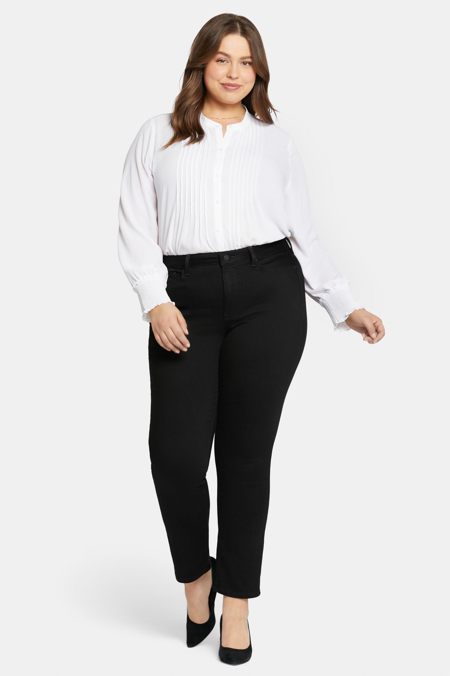 NYDJ Sheri Slim Jeans In Plus Size  - Black