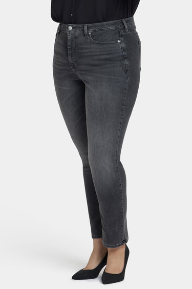 NYDJ Sheri Slim Jeans In Plus Size With High Rise - Gloomy Marais
