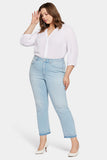 NYDJ Marilyn Straight Ankle Jeans In Petite Plus Size In Cool Embrace® Denim With High Rise And Released Hems - Brightside