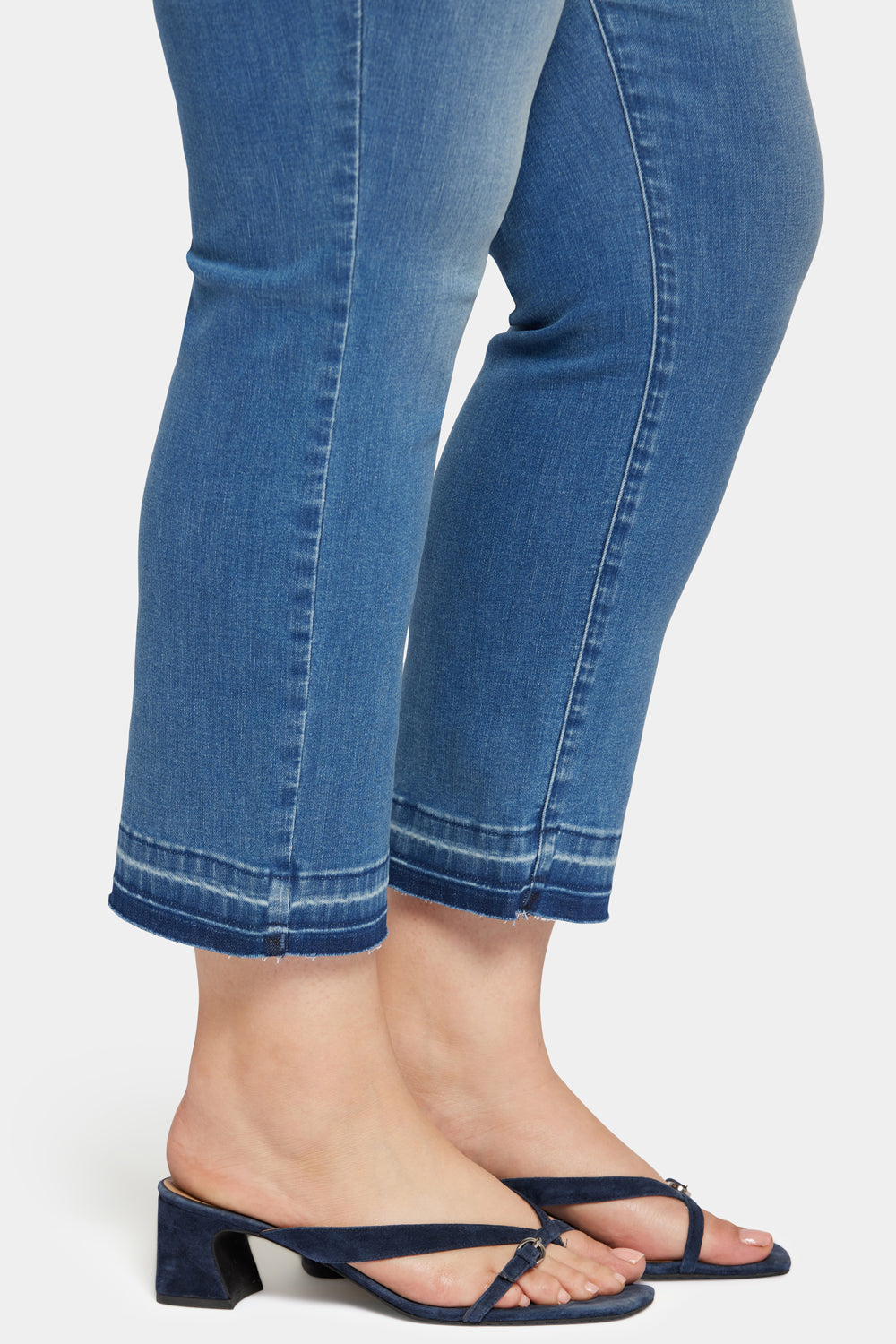 NYDJ Marilyn Straight Ankle Jeans In Petite Plus Size In Cool Embrace® Denim With High Rise And Released Hems - Stunning