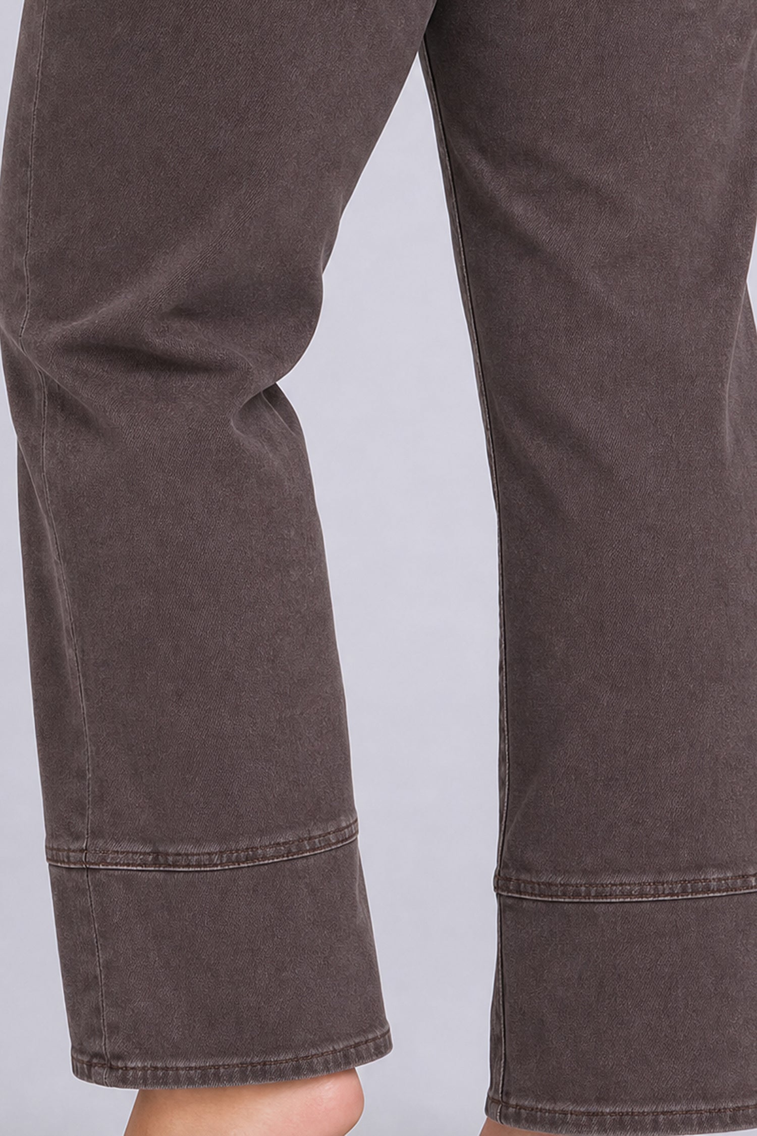 NYDJ Brooke Loose Straight Jeans In Plus Size With Paneled Seam Detail - Retro Espresso