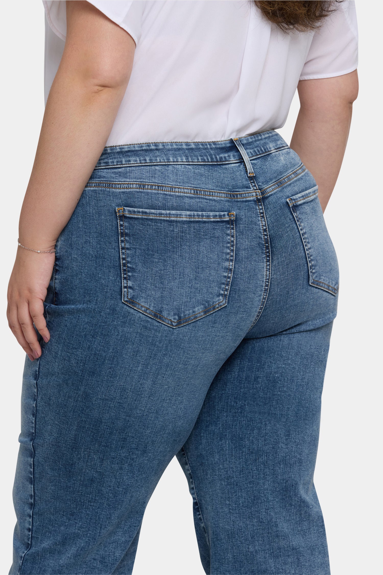 Teresa Wide Leg Jeans In Plus Size With Frayed Hems