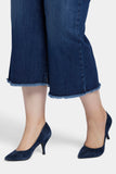 NYDJ Patchie Wide Leg Capri Jeans In Petite Plus Size With Frayed Hems - Fanciful