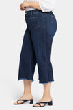 NYDJ Patchie Wide Leg Capri Jeans In Petite Plus Size With Frayed Hems - Sublime