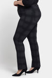 NYDJ Marilyn Straight Pants In Plus Size  - Piedmont Plaid