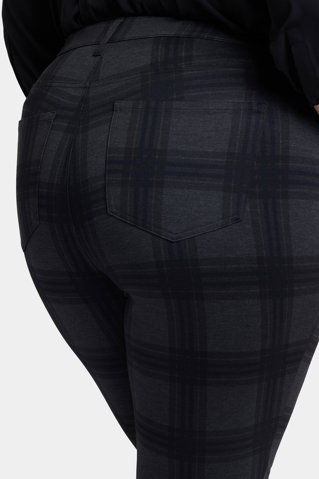 NYDJ Marilyn Straight Pants In Plus Size  - Piedmont Plaid