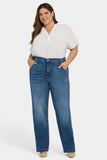 NYDJ Brooke Loose Straight Jeans In Plus Size With Super High Rise - Opera Blue